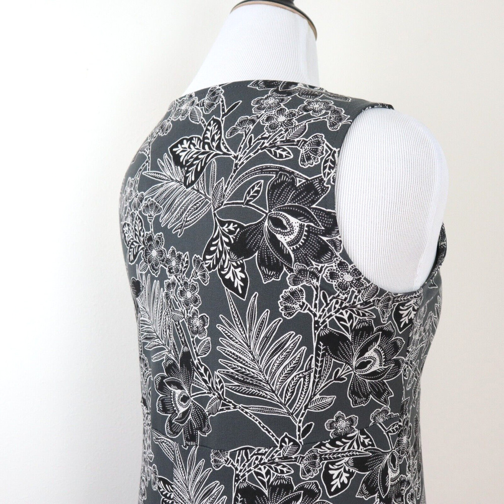 J Jill Size Petite M Wearever Collection Midi Tank Dress Jersey Floral - Picture 5 of 9